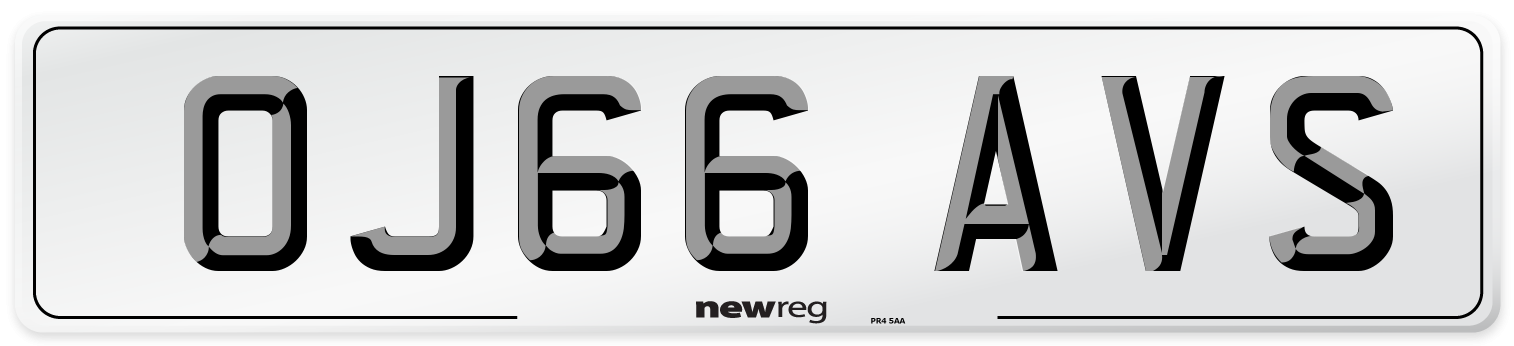 OJ66 AVS Number Plate from New Reg